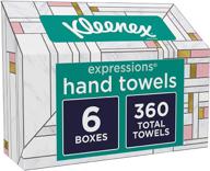 🧻 kleenex hand towels - 60 disposable hand paper towels per box, 360 total towels logo