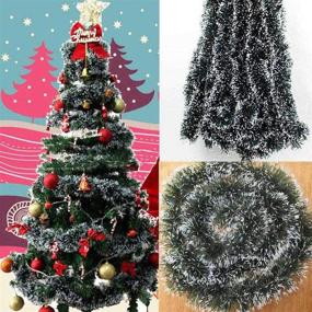 img 2 attached to 🎄 5-Piece 5.9ft Pine Christmas Garland Set - Artificial Pine Wreath Xmas Decor for Indoor/Outdoor Holiday Party, Home & Garden