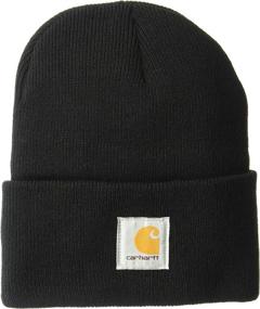 img 2 attached to 🧢 Carhartt Men's Insulated Logo Graphic Cuffed Beanie - Knit Design