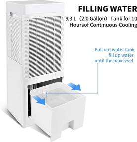 img 1 attached to 🌀 Simple Deluxe 30-inch Air Cooler Fan with Humidification, Repellent, Anion Function, 2 Gallon Water Tank, 3 Speeds Setting, Remote Control - White