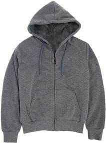 img 3 attached to 🧥 Sherpa-Lined Zip-Up Fleece Sweatshirts for Boys' Clothing