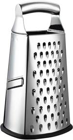 img 4 attached to Premium Spring Chef Box Grater: Stainless Steel with 4 Sides 🧀 - Ideal for Parmesan Cheese, Vegetables, Ginger - Large Size, Top Quality