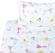 🐱 cute kitty cats soft sheets set twin: scientific sleep - perfect bedding gift for girls (6, twin) logo