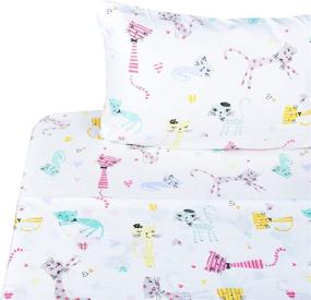 img 4 attached to 🐱 Cute Kitty Cats Soft Sheets Set Twin: Scientific Sleep - Perfect Bedding Gift for Girls (6, Twin)