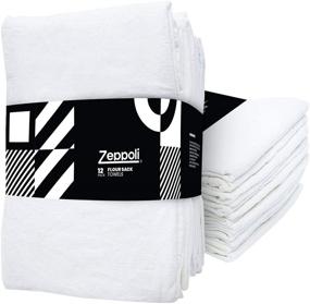 img 4 attached to 🧺 Zeppoli 12-Pack Flour Sack Towels - 31x31 Kitchen Towels - Absorbent White Dish Towels - 100% Ring Spun Cotton Bar Towel (Buy Now)