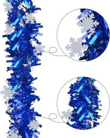 img 2 attached to WILLBOND Snowflake Christmas Garland Supplies Seasonal Decor