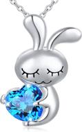 stunning daochong 925 sterling silver cubic zirconia love heart cute animal pendant necklace - perfect birthday gift for women logo