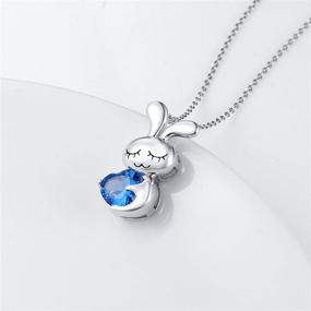 img 3 attached to Stunning DAOCHONG 925 Sterling Silver Cubic Zirconia Love Heart Cute Animal Pendant Necklace - Perfect Birthday Gift for Women