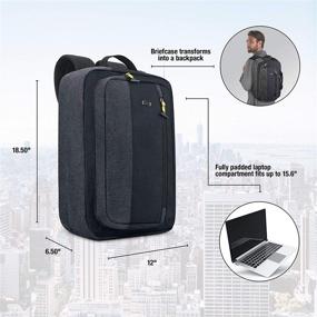 img 1 attached to 🎒 Streamline Your Tech on-the-go with Velocity Laptop Hybrid Backpack Briefcase