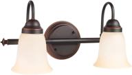 🪞 7pandas bathroom vanity lights over mirror, 2-light wall sconce with amber sandstone glass shade, oil rubbed bronze (orb), set of 1 логотип