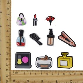 img 3 attached to 💄 30 Pieces of Makeup Shoe Charms for Shoe & Wristband Decoration - Lipstick, Dress, Purse Shoe Charms - Perfect for Women, Girls, and Teen's Party, Birthday, and Festival Gifts