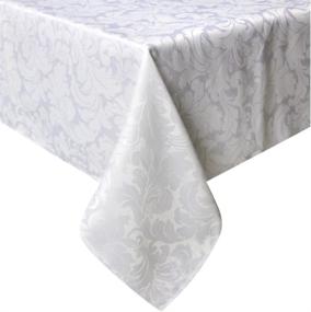 img 4 attached to 🍽 Tektrum Square Damask Jacquard Tablecloth: Elegant and Timeless Dining Decor