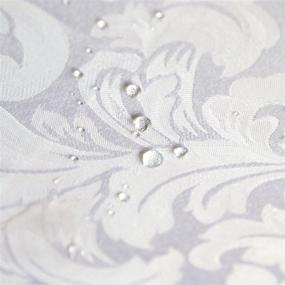 img 3 attached to 🍽 Tektrum Square Damask Jacquard Tablecloth: Elegant and Timeless Dining Decor