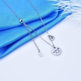 img 2 attached to 🐴 MONOOC Horse Gifts for Girls: Stainless Steel Horse Necklace, Kids' Horse Jewelry, Circle Hollow Horse Pendant Necklace – Perfect Horse Gifts for Girls