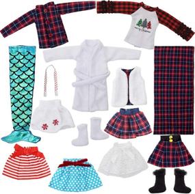 img 4 attached to 🎄 Deluxe Santa Couture Bathrobe Sleeping Elf Doll and Accessory Set