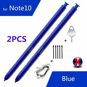 img 1 attached to 🖊️ 2-Pack Stylus Pen for Galaxy Note 10 (No Bluetooth) - Replacement for Galaxy Note 10 Note10 Plus Note 10+ 5G with Tips and Eject Pin (Blue)