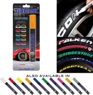 🖍️ tire ink: permanent and waterproof paint pen for car tires - carwash safe (1 pen, orange) logo