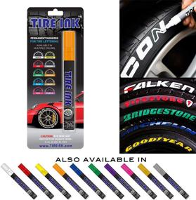 img 4 attached to 🖍️ Tire Ink: Permanent and Waterproof Paint Pen for Car Tires - Carwash Safe (1 Pen, Orange)