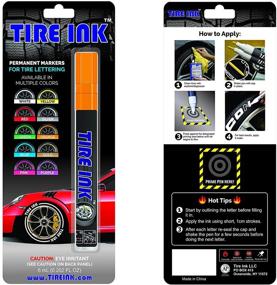 img 3 attached to 🖍️ Tire Ink: Permanent and Waterproof Paint Pen for Car Tires - Carwash Safe (1 Pen, Orange)