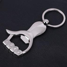 img 3 attached to 👍 Thumbs Up Fist Bottle Opener Keychain: Stylish Beer Can Opener and Key Ring in Stainless Steel for Bars