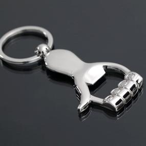 img 4 attached to 👍 Thumbs Up Fist Bottle Opener Keychain: Stylish Beer Can Opener and Key Ring in Stainless Steel for Bars