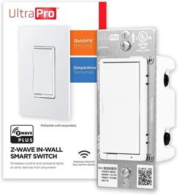 img 4 attached to 🔌 UltraPro Z-Wave Smart Rocker Light Switch with QuickFit and SimpleWire, 3-Way Compatibility, Alexa and Google Assistant Compatible, Requires ZWave Hub, Repeater/Range Extender, White Paddle Only, 39348