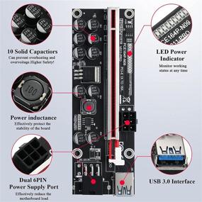 img 2 attached to 🔌 Карта расширения BEYIMEI PCI-E 1X до 16X для майнинга биткоинов и эфира ETH - GPU Extender Riser Card - 6 штук, с кабелем-удлинителем USB 3.0 длиной 0.6м и кабелем питания 6Pin SATA (V011-PRO)