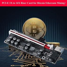 img 1 attached to 🔌 Карта расширения BEYIMEI PCI-E 1X до 16X для майнинга биткоинов и эфира ETH - GPU Extender Riser Card - 6 штук, с кабелем-удлинителем USB 3.0 длиной 0.6м и кабелем питания 6Pin SATA (V011-PRO)