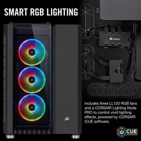 img 1 attached to 💎 CORSAIR Crystal Series 680X RGB: Ультимативный Smart-кейс ATX с высокой воздушной проходимостью и закаленным стеклом в стильном черном цвете