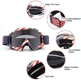 img 3 attached to SPOSUNE Motorcycle Goggles: Ultimate Protection for Off-Road Adventures - ATV Dirt Bike MX UV400 Motocross Goggle with Anti-Scratch Foam & Dustproof Design