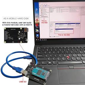 img 1 attached to 🔍 Geekworm Raspberry Pi 3 B + плата расширения хранения mSATA SSD - модуль X850 V3.1 USB3.0 для мобильного жесткого диска для Raspberry Pi 3 Model B + / 3 Model B / ROCK64