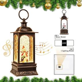 img 2 attached to Musical Snow Globe Lantern - Lighted Christmas Snowman and Penguin, Rotating Flash Water Lantern - Fashionable Creative Home Decor and Perfect Gift for Christmas