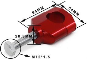 img 3 attached to 🔴 JFG RACING 1-1/8" 28MM Красные кронштейны руля Fat Bar Mounts Clamp Riser - CR125R CR250R CRF250R CRF450R CRF450RX CRF250X CRF450X KX125 KX250 KX250F KX450F RMZ250.