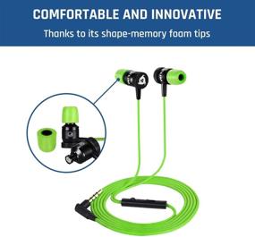 img 3 attached to KLIM Fusion Earbuds With Mic Audio - Long-Lasting Wired Ear Buds 5 Years Warranty - Innovative: In-Ear With Memory Foam Earphones With Microphone - 3