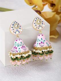 img 2 attached to Aheli Indian Traditional Bollywood Earrings