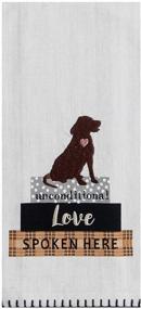 img 1 attached to Lover Embroidered Kitchen Towels Decor