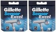 20 count gillette sensor excel refill cartridges logo