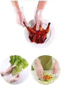 img 3 attached to Disposable Food Service Gloves, 🧤 Clear - 500 PCS, Free Size