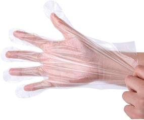 img 4 attached to Disposable Food Service Gloves, 🧤 Clear - 500 PCS, Free Size