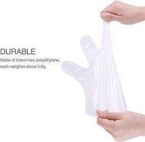img 1 attached to Disposable Food Service Gloves, 🧤 Clear - 500 PCS, Free Size