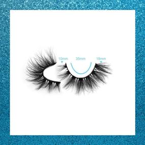 img 1 attached to 🐾 Premium 3D Faux Mink Cat Eye Lashes Pack - 18mm Wispy Fluffy False Eyelashes - Soft, Reusable and Handmade - 12 Pairs by Pawotence