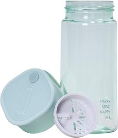 img 4 attached to Dedeya Samily 300ml/ 10oz Tritan Bottle - Leak-Proof Lid, Small Water Bottle | Cute & Clear Design, BPA-Free (Green)