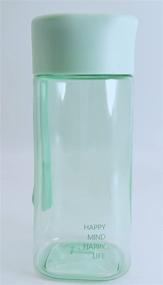 img 3 attached to Dedeya Samily 300ml/ 10oz Tritan Bottle - Leak-Proof Lid, Small Water Bottle | Cute & Clear Design, BPA-Free (Green)