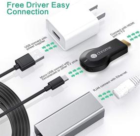 img 3 attached to 🔌 Fire TV Stick Chromecast Ultra/2/1 Adapter: USB to RJ45 Ethernet with USB Power Cable, Grey - Get Stable Internet Connection!