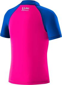 img 1 attached to Speedo Girls Colorblock Rashguard Large Sports & Fitness for Water Sports