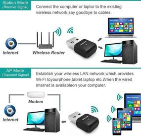 img 1 attached to WAVLINK AC650 Dual Band USB WiFi Adapter, 2.4G/5G Wireless Ethernet Network LAN Card Wi-Fi Dongle for Laptop/PC, Windows Driver Included, Compatible with Windows XP/Vista/7/8/8.1/10, MAC OS