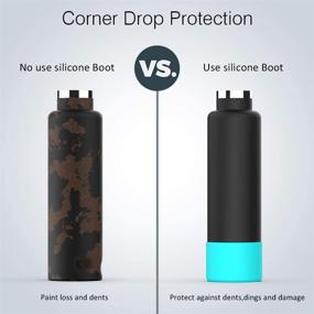 img 1 attached to 🧴 Sunnywoo Silicone Sleeve for Hydro Flask 12-40 oz & More - Ultimate Water Bottle Protective Cover for Simple Modern, Takeya, MIRA, Iron Flask, and Other 2.87-3.56" Wide Bottom Bottles