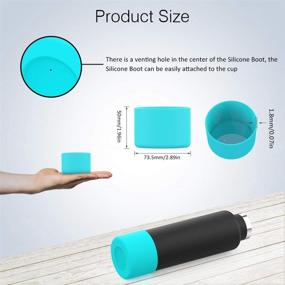 img 2 attached to 🧴 Sunnywoo Silicone Sleeve for Hydro Flask 12-40 oz & More - Ultimate Water Bottle Protective Cover for Simple Modern, Takeya, MIRA, Iron Flask, and Other 2.87-3.56" Wide Bottom Bottles