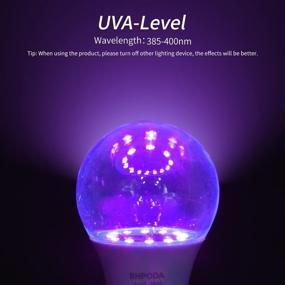 img 3 attached to 🔦 SHPODA 3 PACK 9W UV LED Blacklight Bulb, A19 E26 Black Light Bulb UVA Level 385-400nm, Glow in The Dark for Blacklight Party, Body Paint, Fluorescent Poster, Neon Glow