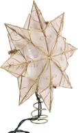 🌟 illuminate your christmas tree with kurt adler 10 light capiz star treetop: stunning 8-point design with arabesque decoration logo
